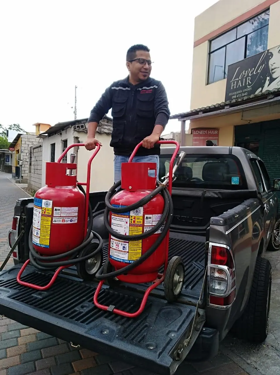Extintores móviles y portátiles transportados por EXTINT S.E.E.D